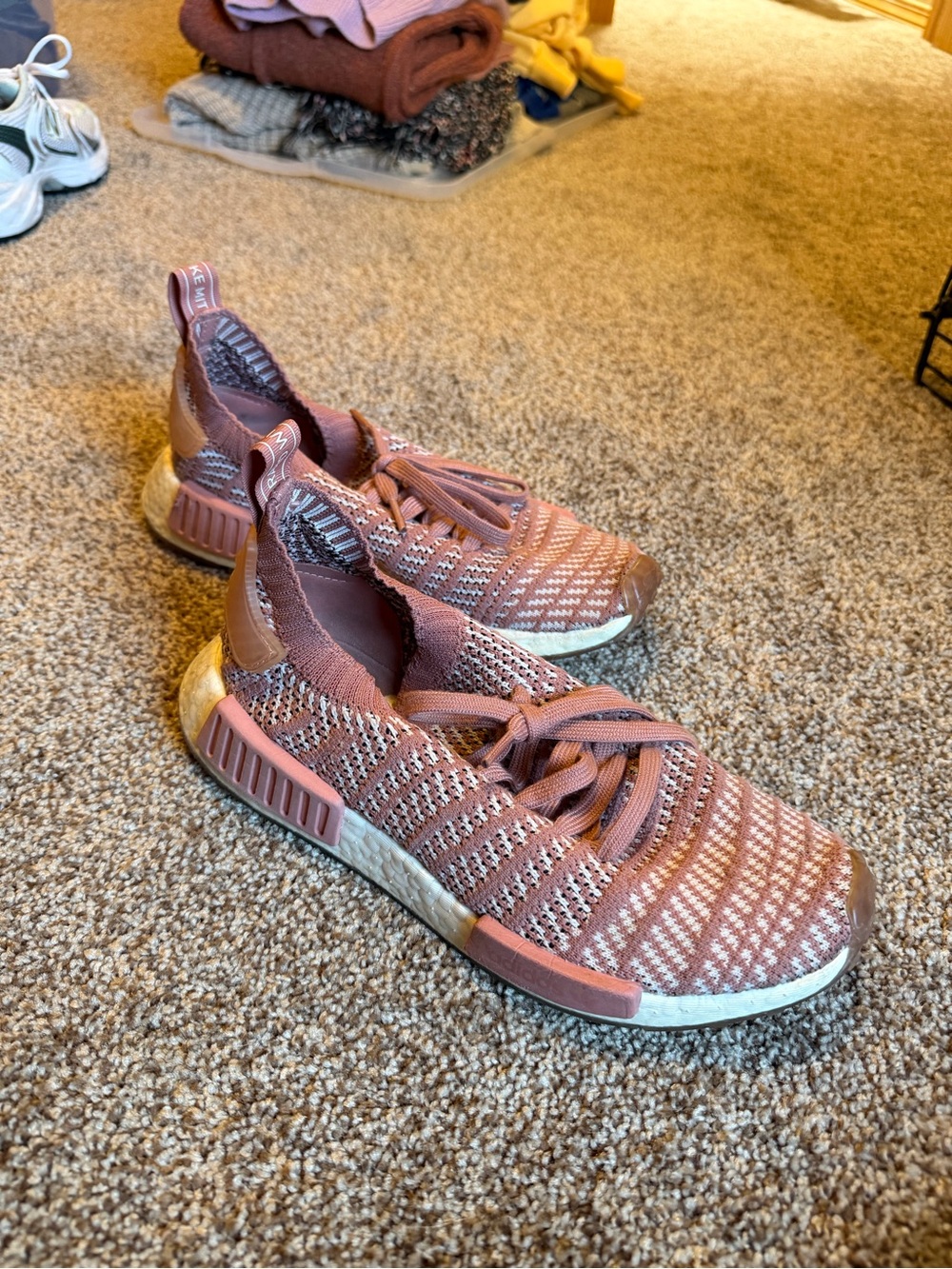 adidas Primeknit Sneakers in Dusty Pink